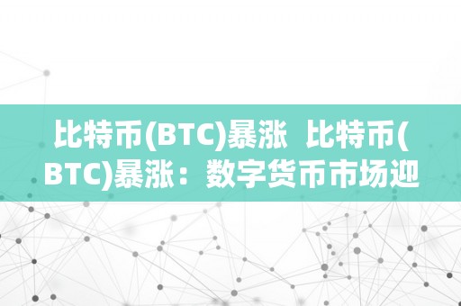 比特币(BTC)暴涨  比特币(BTC)暴涨：数字货币市场迎来新一轮热潮