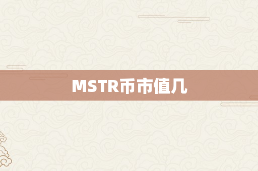 MSTR币市值几