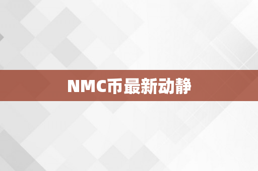 NMC币最新动静